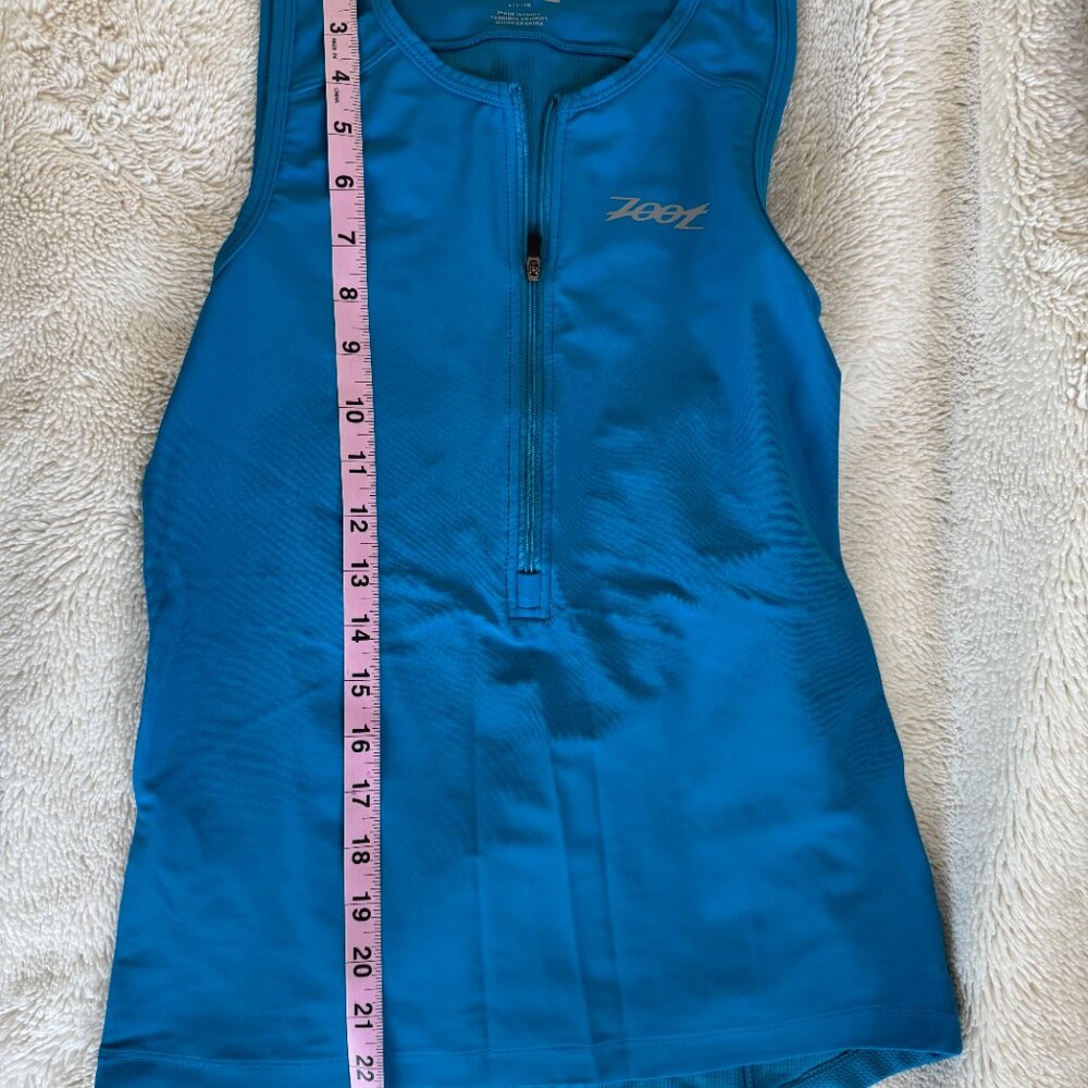 Zoot | Size Small | Womens Biking Running Triathlon Sleeveless Zip Up Blue - Picture 10 of 10